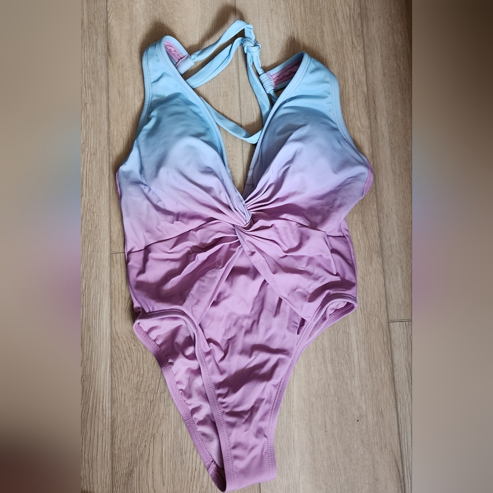 Shade & Shore One Piece ombre ladies Swimsuit Size S nwt - Picture 2 of 2